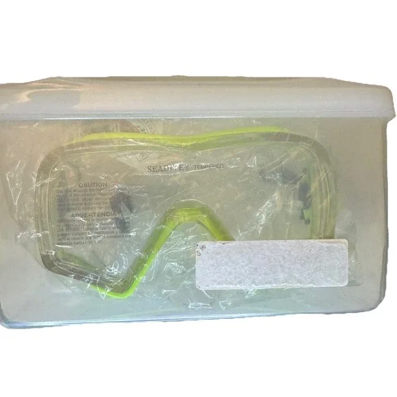 SeaDive Superba 3 Yellow Adjustable HD Divers Snorkel‎ Mask with Case New W Tags